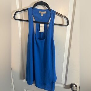 Banana Republic Vibrant Blue sheer BLOUSE  Tank Top size s NWT